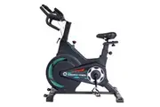 Kangaroo Fitness Magnetic Friction Spin Bike Black Green | 150kg Weight Capacity, Indoor Exercise Bike for Home Gym