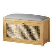 NNETM 70cm Bamboo Shoe Rack Bench - Seat and Storage
