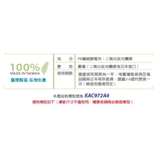 怡悅 光觸媒 濾紙 適用於 大金 DAIKIN TBC706-R ACM75F MO707Y 同KAC972A4