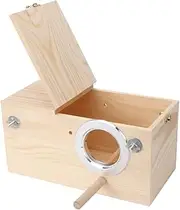 VANZACK Parrot Nesting Box Solid Wood Construction Large Size Birds House for Breeding Pine for Home Garden Dec