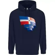 Curled Dominican Republic Flag Dominicanos Day Childrens Kids Hoodie
