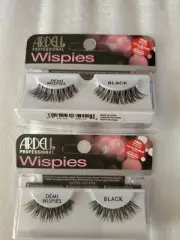 2 Ardell InvisiBrand Eye Lash DEMI Wispies Black - 65012
