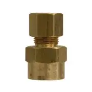 18158 Adapter, 1/2 in Compression x 3/8 in FNPTF, Brass (2 Pack)