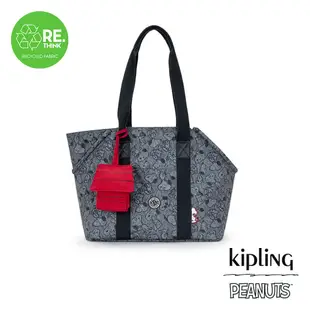 KIPLING x PEANUTS 丹寧圖騰手提側肩寵物包-ART M PET BAG