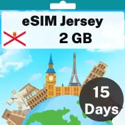 eSIM Jersey - 2 GB - 15 Days - Travel eSIM | QR code activation