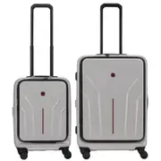 Wenger Amplix 2 Piece Hardside Suitcase Set (Carry-On and Medium Size) - Silver
