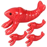 4 Pcs Cutlery Holder Crayfish Chopstick Rest Kitchen Utensil Red