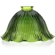 Artibetter Green Lamp Shade Lily Flower Glass Lamp Shade Replacement Vinrage ...