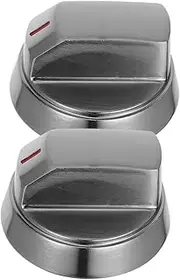 CAXUSD 2pcs Zinc Alloy Gas Stove Knob Replacement Durable Control Knobs for Ovens Cooktops Precision Flame Adjustment for Home Outdoor Cooking