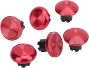 Replacement Thumbsticks for PS5 Edge, for PS5 Pro Elite, for PS4, for Switch Pro, for Xboxone, for XboxSeries, 6 X Thumbsticks Caps, 2 X Replacement Thumbsticks (Red)