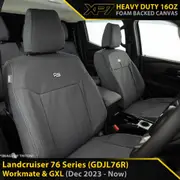 Toyota Landcruiser 76 Series Post-Facelift (GDJL76R) - XP7 Heavy Duty Canvas 2x Front Seat Covers (Made to Order)