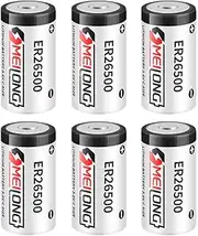 YICUAA (6-Pack) ER26500 3.6V 9000mAh C Size Non-Rechargeable Lithium Battery