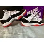 正品情侶 新款 AIR JORDAN 11 LOW CONCORD BRED 白黑紅 低筒 男女AV2187-160