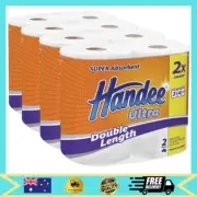Handee Double Length Ultra Paper Towel (120 Sheets per roll), White 8 count