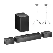 Ultimea Poseidon D60 5.1CH Dolby Atmos Soundbar with Steady 300 Stands 6 High-Performance Speakers 360° Surround Sound 5