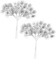 Veemoon 2pcs Artificial Pine Picks for Christmas Wreaths Realistic Pine Cones Branches Durable Material for Holiday Home Decor
