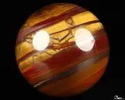 3.6" Colorful Tiger Iron Eye Hand Carved Crystal Ball/Sphere, Crystal Healing