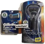 10 GILLETTE FUSION Proglide Razor Blades Refills Cartridges Handle Shaver