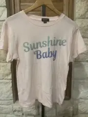 Wildfox Women’s Short Sleeve Graphic Tee Sunshine Baby Keke Pink Salt XS NWT