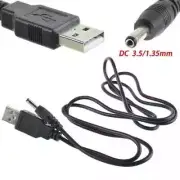 USB to 3.5mm 1.35mm Plug Tip Connector Notebook Tablet PC 5V DC Power Cord Cable