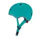 法國 GLOBBER XXS安全帽--藍綠 警示燈 大童/小童 兒童滑步車 平衡車 滑板車 自行車安全帽 素面 可調頭圍