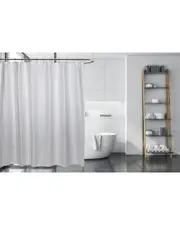 Moda at Home Cardiff 3pc Shower Curtain Set with 12 Shower Hooks