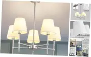 Dining Room Chandeliers Light - 5-Light Modern 5 Light Brushed Nickel
