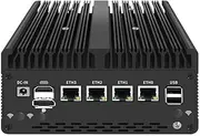 UDPTCP Fanless Mini PC I5-13420H with DDR5 M.2 Nvme 4*i226 2.5G LAN,USB,HDMI,DP,SIM Card Slot,Type-c,Mini Computer Support Dual Band WiFi for Industry Business,32GB RAM 512GB SSD