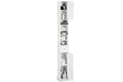 Costway 1.8m Slim Tall Cabinet Bathroom Storage Organizer Kitchen Tallboy Cupboard Sideboard w/5 Adjustable Shelves White