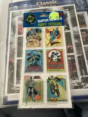 DC Super Heroes 1982 Non-Sport Puffy Stickers Blue Top Rare Blue