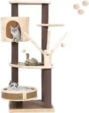 Advwin 110CM Cat Tree Cat Scratching Tree Post Scratcher Pole Condo Gym Furni...