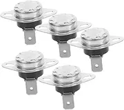 [LALAFINA] 5pcs Normally Closed Thermal Control Switch for Heating Devices Auto Reset Thermostat for Water Heaters Ovens Electric Smokers Easy to Install and Use