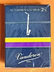 NEW VANDOREN ALTO CLARINET REED, #2.5 BOX of 10