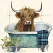 Longhorn Accent & Decor Tile Lazar Studio Bath Animal Art OB-LAZ03-155AT