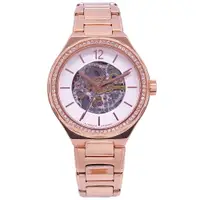 在飛比找樂天市場購物網優惠-FOSSIL 美國最受歡迎頂尖潮流時尚機械腕錶-玫瑰金+白面