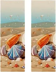 Hand Towels for Bathroom,Gym Towels for Working Out,Sports Towel,Beach Conch Shell Starfish,2-Pc