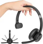 Wireless Headset with Mic - 35 Hrs Talk Time - Trucker Bluetooth Headphones Nois