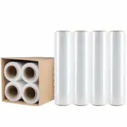 4 Rolls Moofer Premium Clear Stretch Pallet Wrap 500mm X 300m X 25um