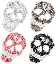 [VALICLUD] 4pcs Skull Skull Clothing Repair Diamond Patch Rhinestone Applique for Clothes Bag Diamond Patch Rhinestone Applique Diy Sewing Accessory Clothing Repair Sewing Accessory Plastic
