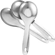 SOLUSTRE 3Pcs Stainless Steel Rice Spoon Non Stick Cooking Utensils with Rounded Corners for Kitchen Use Strong and Practical Rice Serving Spoon