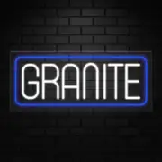 Granite Neon Sign for Retail Displays | LED Flex Neon | 30"W x 12"H x 1"D