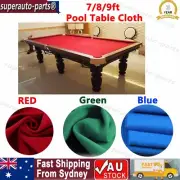 7/8/9ft Pool Table Cloth Felt Premium Snooker Billiard Tablecloth Accessories AU