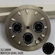 Matted Grey Green Luminous Watch Dial for VK63 Quartz Movement Part