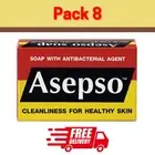 Asepso Original Bar Soap Antibacterial For Prickly Heat & Skin Infections 80g x6