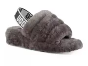 Gray Ugg K Fluff Yeah Slide Sz 4