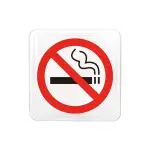 【W.I.P 台灣聯合】250系列 標示牌 禁止吸煙 6X6CM 附泡棉 /個 0254