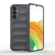 For Samsung Galaxy A34 5G Case, Flannel Cover, Dark Grey