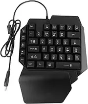 jojofuny Single-Handed Mechanical Keyboard RGB Backlight Gaming Keypad for Laptop Mixed Backlit Left-Hand Control