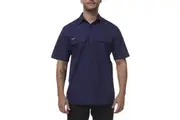 King Gee Mens Workcool Vented Cotton Drill Work Shirt K14032 - Navy