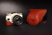 Genuine real Leather Full Camera Case bag for Pentax QS1 8.5 5-15 15-45mm Lens